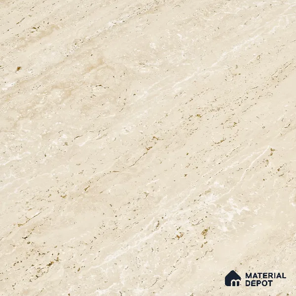 Marble Travertine Wall & Floor Tile TL 05157 Wheat Beige 4 ft x 2 ft Matte Finish Vitrified Tile - 9 mm | 6 Random Designs | Suitable for Living Room, Dining, Feature / Accent Walls
