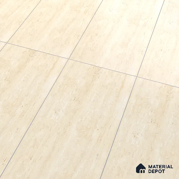 Marble Travertine Wall & Floor Tile TL 05157 Wheat Beige 4 ft x 2 ft Matte Finish Vitrified Tile - 9 mm | 6 Random Designs | Suitable for Living Room, Dining, Feature / Accent Walls