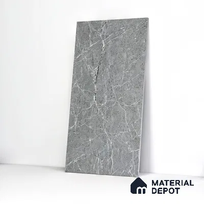 Marble Tundra Grey Wall & Floor Tile TL 05158 Slate Grey 4 ft x 2 ft Matte Finish Vitrified Tile - 9 mm | 4 Random Designs | Suitable For Living Room, Bedroom, Kitchen