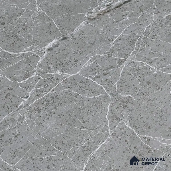 Marble Tundra Grey Wall & Floor Tile TL 05158 Slate Grey 4 ft x 2 ft Matte Finish Vitrified Tile - 9 mm | 4 Random Designs | Suitable For Living Room, Bedroom, Kitchen