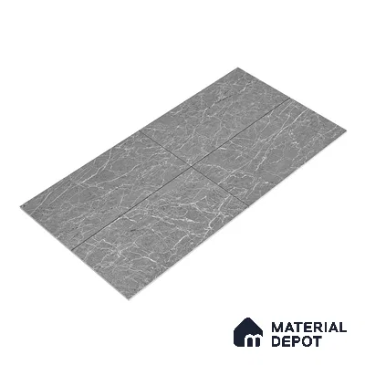 Marble Tundra Grey Wall & Floor Tile TL 05158 Slate Grey 4 ft x 2 ft Matte Finish Vitrified Tile - 9 mm | 4 Random Designs | Suitable For Living Room, Bedroom, Kitchen