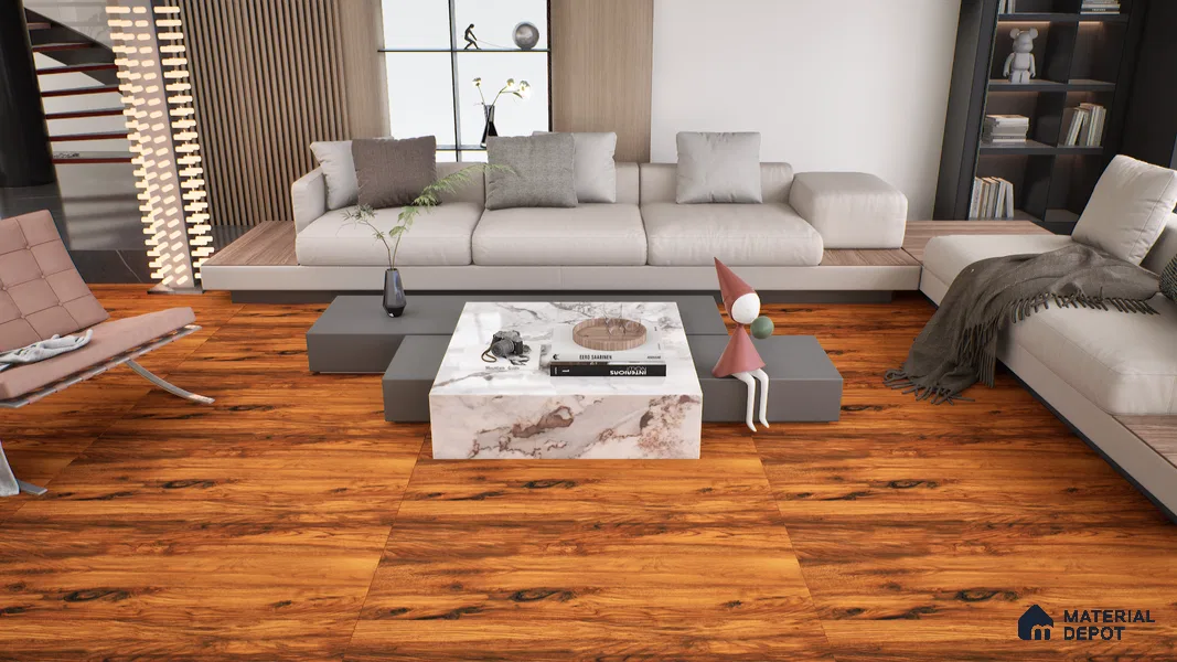 Wooden Wall & Floor Tile TL 05161 Mokuzai Oak Fusion 4 ft x 2 ft Vitrified Laminate Matte Finish - 9 mm (Random 3) | Suitable for Living Room, Bedroom & Bathroom