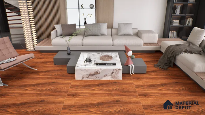 Wooden Wall & Floor Tile TL 05162 Mokuzai Espresso Grain 4 ft x 2 ft Vitrified Laminate Matte Finish - 9 mm (Random 3) | Suitable for Living Room, Bedroom & Bathroom