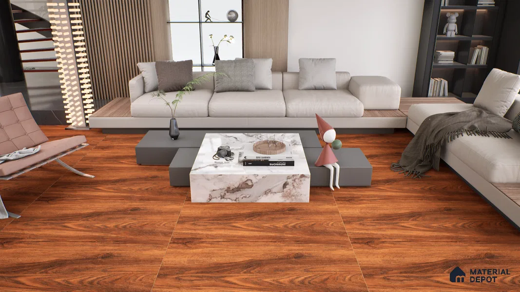 Wooden Wall & Floor Tile TL 05162 Mokuzai Espresso Grain 4 ft x 2 ft Vitrified Laminate Matte Finish - 9 mm (Random 3) | Suitable for Living Room, Bedroom & Bathroom