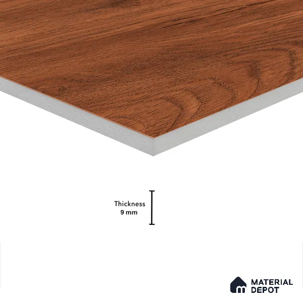 Wooden Wall & Floor Tile TL 05162 Mokuzai Espresso Grain 4 ft x 2 ft Vitrified Laminate Matte Finish - 9 mm (Random 3) | Suitable for Living Room, Bedroom & Bathroom