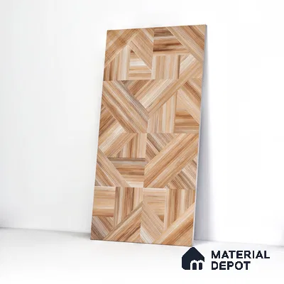 Wooden Wall & Floor Tile TL 05166 Mokuzai Tawny Grain 4 ft x 2 ft Vitrified Laminate Matte Finish - 9 mm  | Suitable for Living Room, Bedroom & Bathroom
