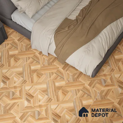 Wooden Wall & Floor Tile TL 05166 Mokuzai Tawny Grain 4 ft x 2 ft Vitrified Laminate Matte Finish - 9 mm  | Suitable for Living Room, Bedroom & Bathroom