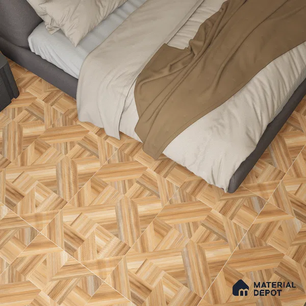 Wooden Wall & Floor Tile TL 05166 Mokuzai Tawny Grain 4 ft x 2 ft Vitrified Laminate Matte Finish - 9 mm | Suitable for Living Room, Bedroom & Bathroom