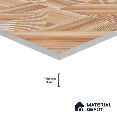 Wooden Wall & Floor Tile TL 05166 Mokuzai Tawny Grain 4 ft x 2 ft Vitrified Laminate Matte Finish - 9 mm  | Suitable for Living Room, Bedroom & Bathroom