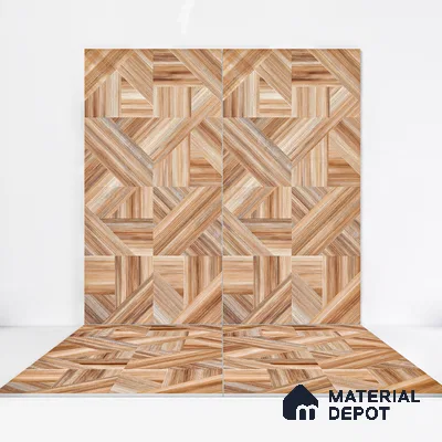Wooden Wall & Floor Tile TL 05166 Mokuzai Tawny Grain 4 ft x 2 ft Vitrified Laminate Matte Finish - 9 mm  | Suitable for Living Room, Bedroom & Bathroom