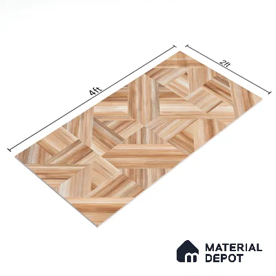 Wooden Wall & Floor Tile TL 05166 Mokuzai Tawny Grain 4 ft x 2 ft Vitrified Laminate Matte Finish - 9 mm  | Suitable for Living Room, Bedroom & Bathroom
