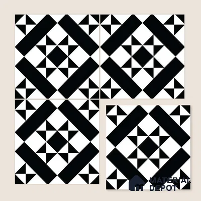Moroccan Wall & Floor Tile TL 05176 Zellige Monochrome Star Multi Colour 1 ft x 1 ft Porcelain Matte Finish - 9 mm | Suitable for Kitchen, Bathroom, Entryway | Please Expect a Slight Variation of Pattern