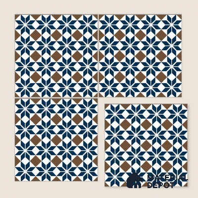 Moroccan Wall & Floor Tile TL 05178 B Zellige Monochrome Blue Multi Colour 1 ft x 1 ft Porcelain Matte Finish - 9 mm | Suitable for Kitchen, Bathroom, Balcony | Please Expect a Slight Variation of Pattern