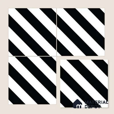 Moroccan Wall & Floor Tile TL 05187 Zellige Linear Zebra Multi Colour 1 ft x 1 ft Porcelain Matte Finish - 9 mm | Suitable for Kitchen, Bathroom, Entryway | Please Expect a Slight Variation of Pattern