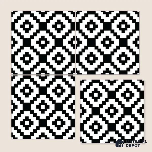 Moroccan Wall & Floor Tile TL 05188 Zellige Medina Mystique Multi Colour 1 ft x 1 ft Porcelain Matte Finish - 9 mm | Suitable for Kitchen, Bathroom, Entryway | Please Expect a Slight Variation of Pattern