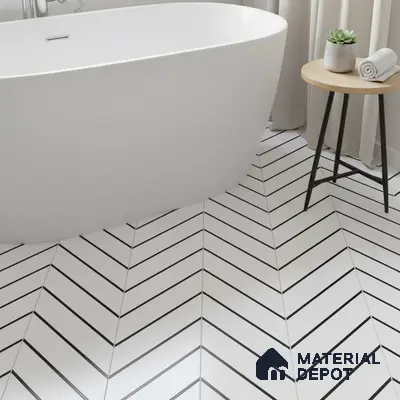 Moroccan Tile TL 05189 Zellige Wave Lines Multi Colour 1 ft x 1 ft Vitrified Matte Finish - 9 mm | Suitable for Kitchen, Bathroom, Balcony Floor & Wall | Please Expect a Slight Variation of Pattern