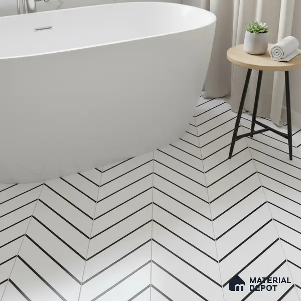 Moroccan Tile TL 05189 Zellige Wave Lines Multi Colour 1 ft x 1 ft Vitrified Matte Finish - 9 mm | Suitable for Kitchen, Bathroom, Balcony Floor & Wall | Please Expect a Slight Variation of Pattern
