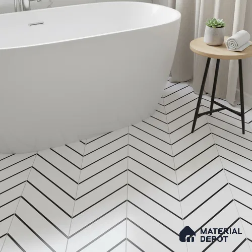 Moroccan Wall & Floor Tile TL 05189 Zellige Wave Lines Multi Colour 1 ft x 1 ft Vitrified Matte Finish - 9 mm | Suitable for Kitchen, Bathroom, Entryway | Please Expect a Slight Variation of Pattern