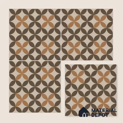 Moroccan Wall & Floor Tile TL 05192 B Zellige Brown Olympia Multi Colour 1 ft x 1 ft Porcelain Matte Finish - 9 mm | Suitable for Kitchen, Bathroom, Balcony | Please Expect a Slight Variation of Pattern