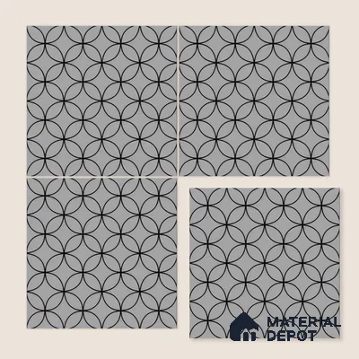 Moroccan Wall & Floor Tile TL 05192 C Zellige Grey Olympia Multi Colour 1 ft x 1 ft Porcelain Matte Finish - 9 mm | Suitable for Kitchen, Bathroom, Balcony | Please Expect a Slight Variation of Pattern