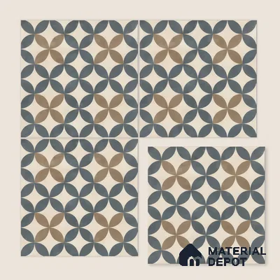 Moroccan Wall & Floor Tile TL 05192 Zellige Beige Olympia Multi Colour 1 ft x 1 ft Porcelain Matte Finish - 9 mm | Suitable for Kitchen, Bathroom, Balcony | Please Expect a Slight Variation of Pattern