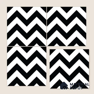 Moroccan Wall & Floor Tile TL 05195 Zellige Inverted Wave Multi Colour 1 ft x 1 ft Porcelain Matte Finish - 9 mm | Suitable for Kitchen, Bathroom, Entryway | Please Expect a Slight Variation of Pattern
