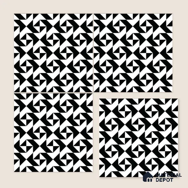 Moroccan Wall & Floor Tile TL 05200 Zellige Starry Medina Multi Colour 1 ft x 1 ft Porcelain Matte Finish - 9 mm | Suitable for Kitchen, Bathroom, Entryway | Please Expect a Slight Variation of Pattern