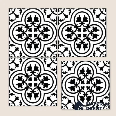 Moroccan Wall & Floor Tile TL 05208 Zellige Floral Pendant Multi Colour 1 ft x 1 ft Porcelain Matte Finish - 9 mm | Suitable for Kitchen, Bathroom, Entryway | Please Expect a Slight Variation of Pattern