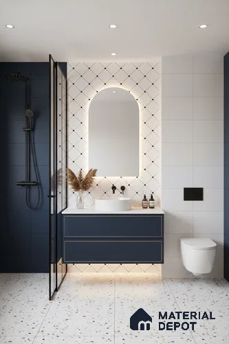 Moroccan Wall & Floor Tile TL 05210 Zellige Weaved Web Multi Colour 1 ft x 1 ft Porcelain Matte Finish - 9 mm | Suitable for Kitchen, Bathroom, Entryway | Please Expect a Slight Variation of Pattern