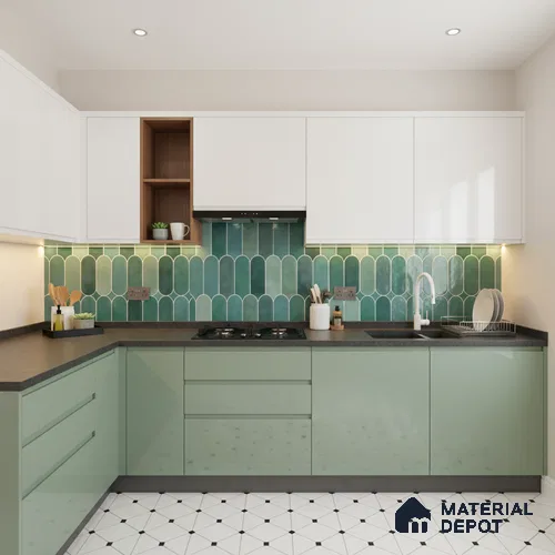 Moroccan Wall & Floor Tile TL 05210 Zellige Weaved Web Multi Colour 1 ft x 1 ft Porcelain Matte Finish - 9 mm | Suitable for Kitchen, Bathroom, Entryway | Please Expect a Slight Variation of Pattern