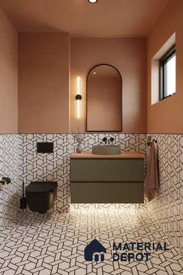 Moroccan Tile TL 05211 Zellige Penrose Passion Multi Colour 1 ft x 1 ft Vitrified Matte Finish - 9 mm | Suitable for Kitchen, Bathroom, Balcony Floor & Wall | Please Expect a Slight Variation of Pattern (Sample)