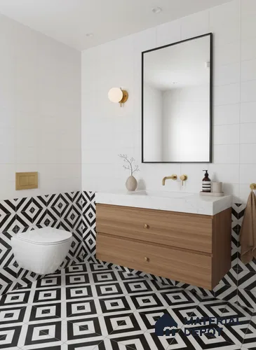 Moroccan Wall & Floor Tile TL 05212 Zellige Endless Square Multi Colour 1 ft x 1 ft Porcelain Matte Finish - 9 mm | Suitable for Kitchen, Bathroom, Entryway | Please Expect a Slight Variation of Pattern