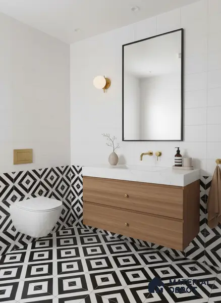 Moroccan Tile TL 05212 Zellige Endless Square Multi Colour 1 ft x 1 ft Vitrified Matte Finish - 9 mm | Suitable for Kitchen, Bathroom, Balcony Floor & Wall | Please Expect a Slight Variation of Pattern