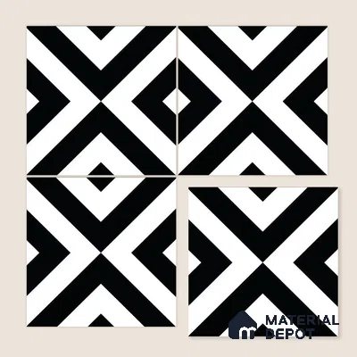 Moroccan Wall & Floor Tile TL 05212 Zellige Endless Square Multi Colour 1 ft x 1 ft Porcelain Matte Finish - 9 mm | Suitable for Kitchen, Bathroom, Entryway | Please Expect a Slight Variation of Pattern