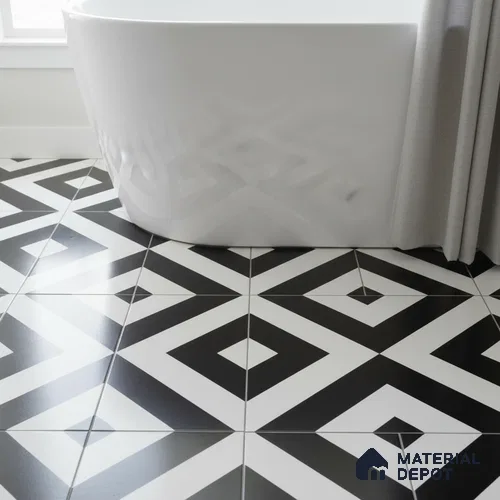 Moroccan Wall & Floor Tile TL 05212 Zellige Endless Square Multi Colour 1 ft x 1 ft Porcelain Matte Finish - 9 mm | Suitable for Kitchen, Bathroom, Entryway | Please Expect a Slight Variation of Pattern