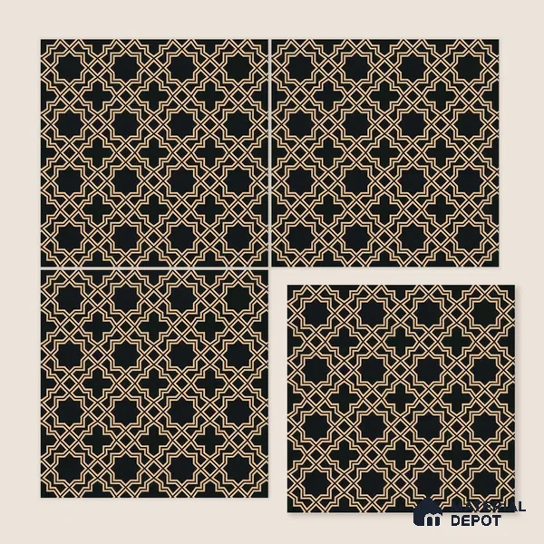 Moroccan Wall & Floor Tile TL 05213 Zellige Vibrant Honeycomb Multi Colour 1 ft x 1 ft Porcelain Matte Finish - 9 mm | Suitable for Kitchen, Bathroom, Dining Area | Please Expect a Slight Variation of Pattern