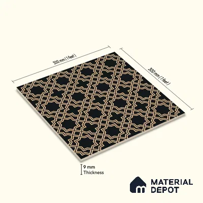 Moroccan Wall & Floor Tile TL 05213 Zellige Vibrant Honeycomb Multi Colour 1 ft x 1 ft Porcelain Matte Finish - 9 mm | Suitable for Kitchen, Bathroom, Dining Area | Please Expect a Slight Variation of Pattern