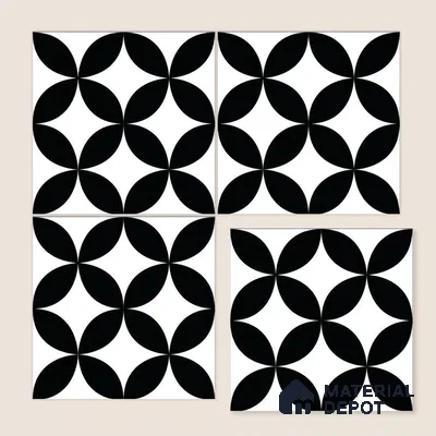 Moroccan Wall & Floor Tile TL 05215 Zellige Ebony Oasis Multi Colour 1 ft x 1 ft Porcelain Matte Finish - 9 mm | Suitable for Kitchen, Bathroom, Balcony | Please Expect a Slight Variation of Pattern