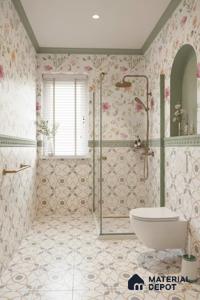 Moroccan Tile TL 05216 Zellige Orange Bloom Multi Colour 1 ft x 1 ft Vitrified Matte Finish - 9 mm | Suitable for Kitchen, Bathroom, Balcony Floor & Wall | Please Expect a Slight Variation of Pattern
