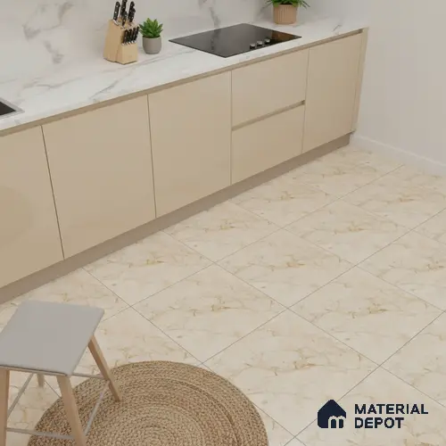 Marble Wall & Floor Tile TL 05223 B Marbella Warm Cream 2 ft x 2 ft Porcelain Matte Finish 8 mm | Suitable for Living Room, Bedroom, Bathroom, Kitchen & Balcony