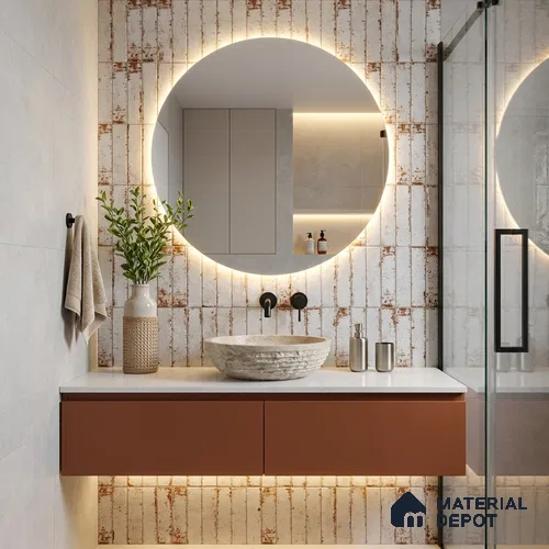 Subway Rustic Wall Tile TL 05229 B Shynist Rustic Mystix 12 x 3 inch Vitrified Glossy Finish - 8 mm | 16 Random Faces | Suitable for Accent / Feature Walls, Bathroom, Kitchen Wall & Backsplashes