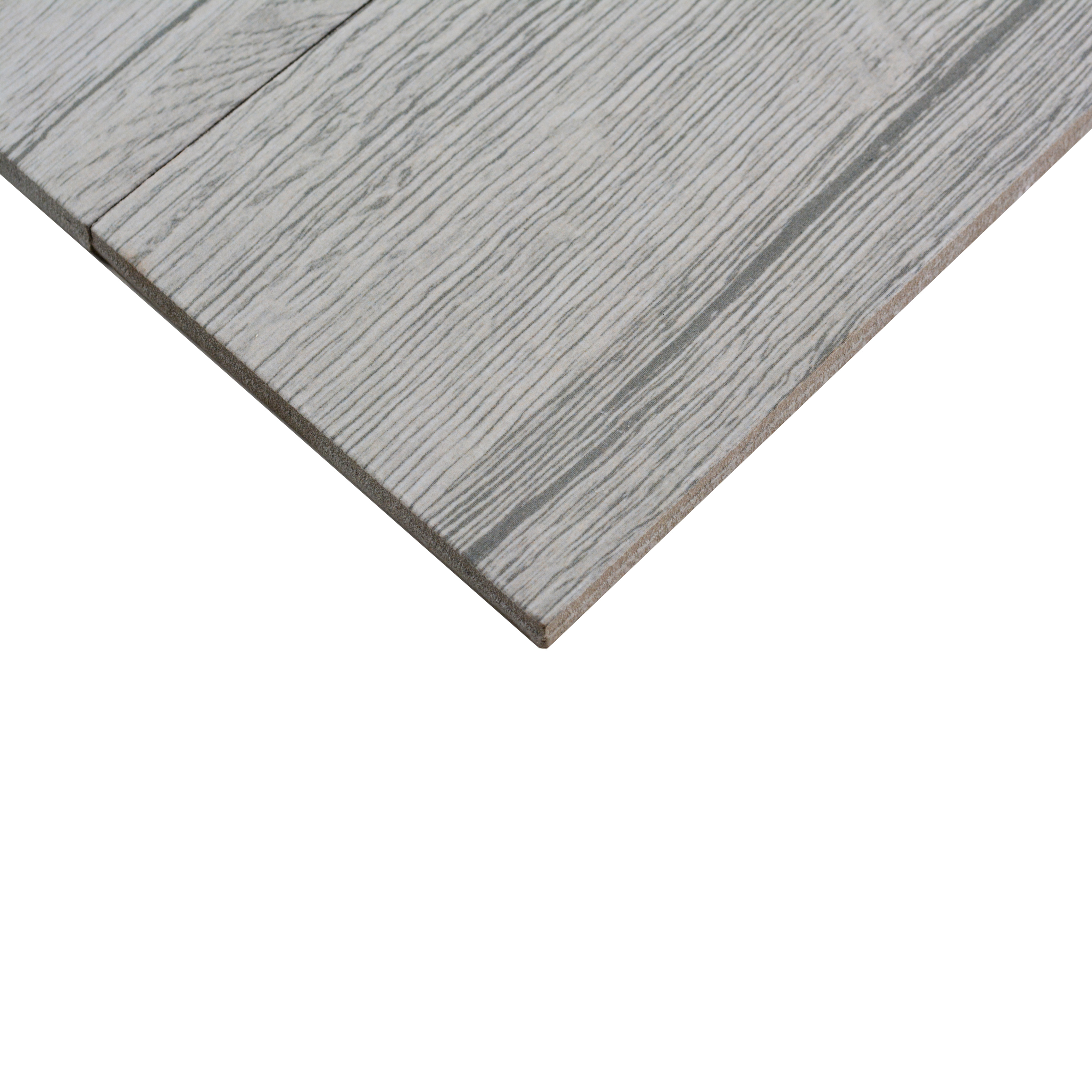 Subway Wooden Wall & Floor Tile TL 05233 E Edge Craft Glitch Grigio Square Edge 20 x 4 inch Vitrified Matte Finish - 8 mm | Random Design | Suitable for Accent / Feature Walls, Bathroom, Kitchen Wall & Backsplashes