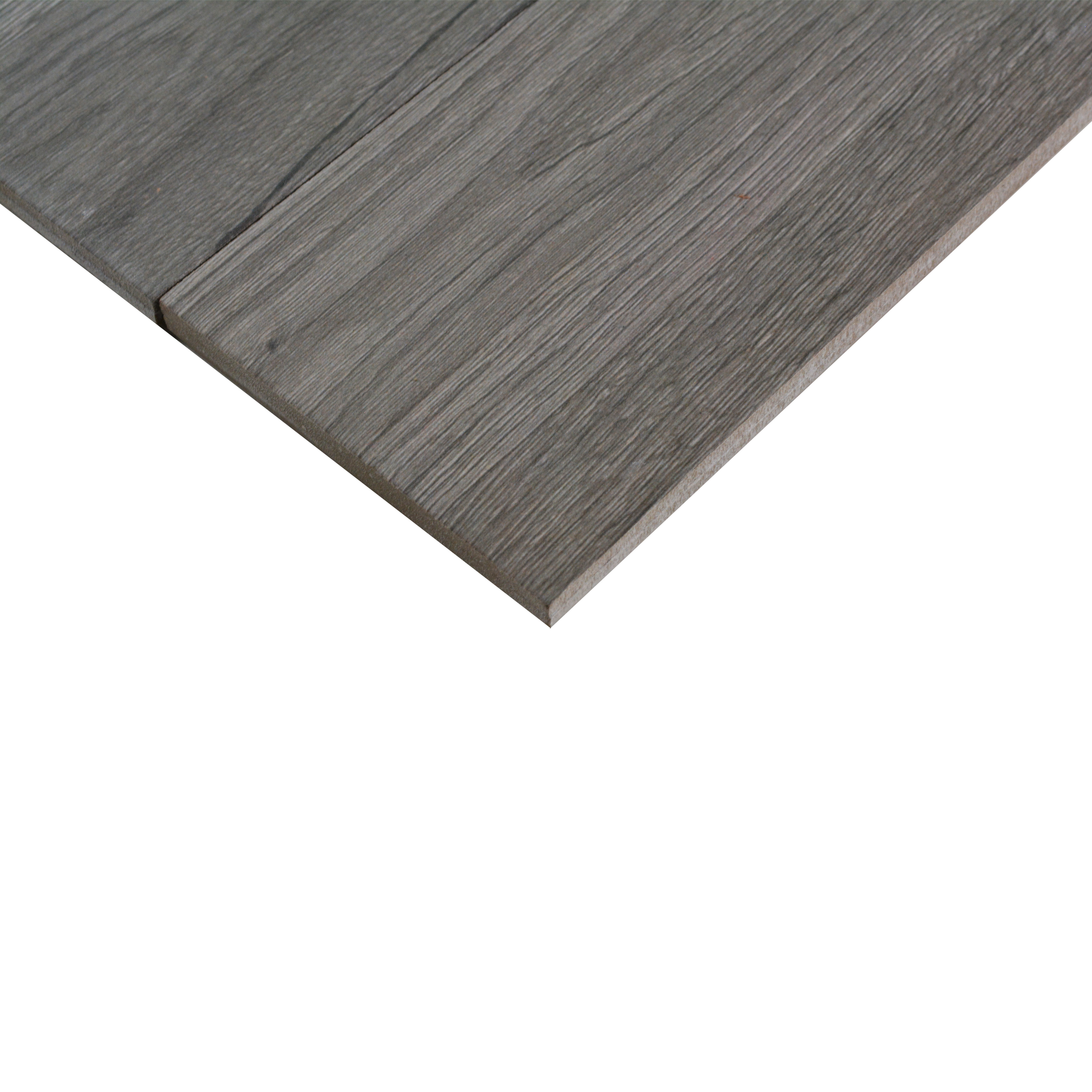 Subway Wooden Wall & Floor Tile TL 05233 F Edge Craft Dark Oak Square Edge 20 x 4 inch Vitrified Matte Finish - 8 mm | Random Design | Suitable for Accent / Feature Walls, Bathroom, Kitchen Wall & Backsplashes