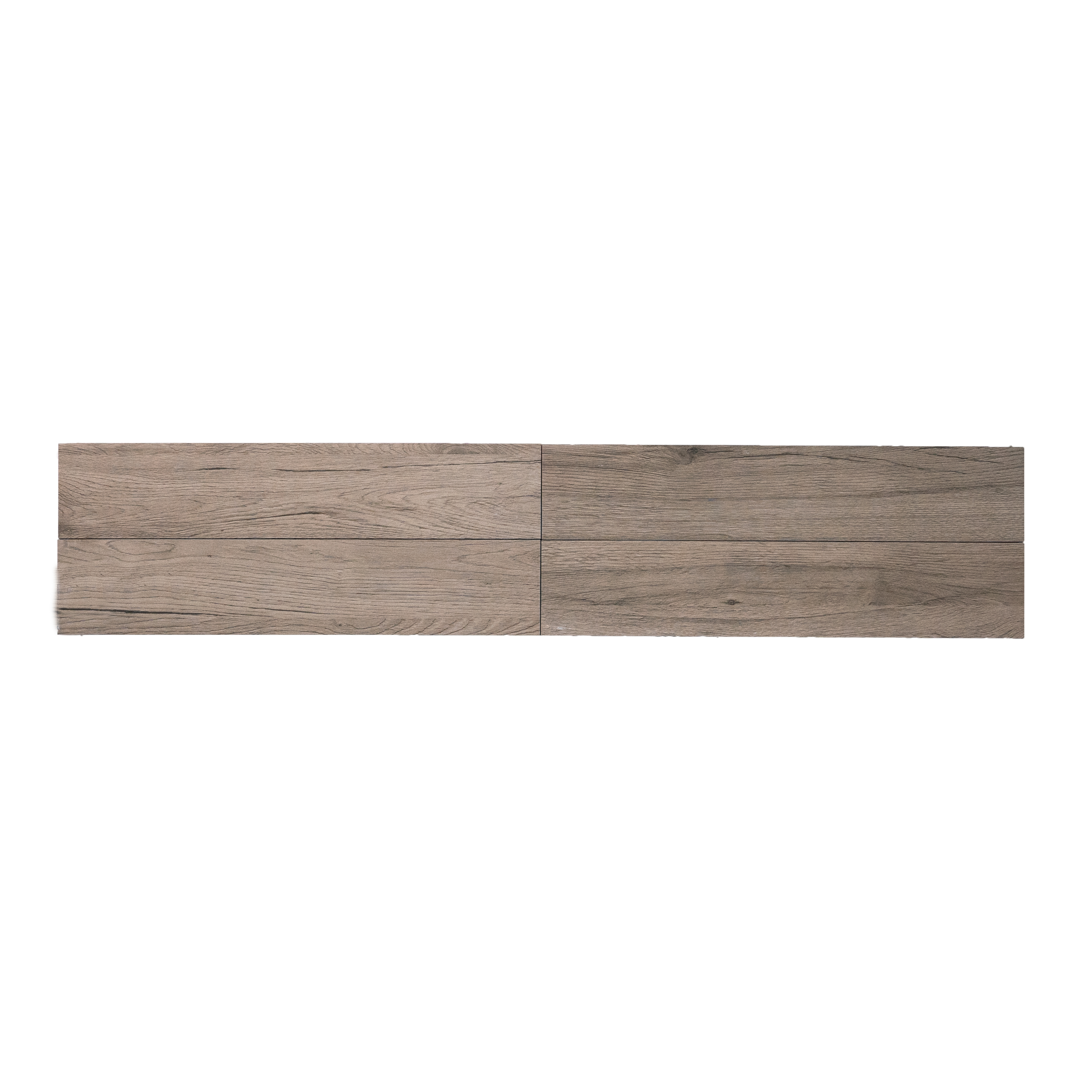 Subway Wooden Wall & Floor Tile TL 05233 G Edge Craft Glitch Gris Square Edge 20 x 4 inch Vitrified Matte Finish - 8 mm | Random Design | Suitable for Accent / Feature Walls, Bathroom, Kitchen Wall & Backsplashes