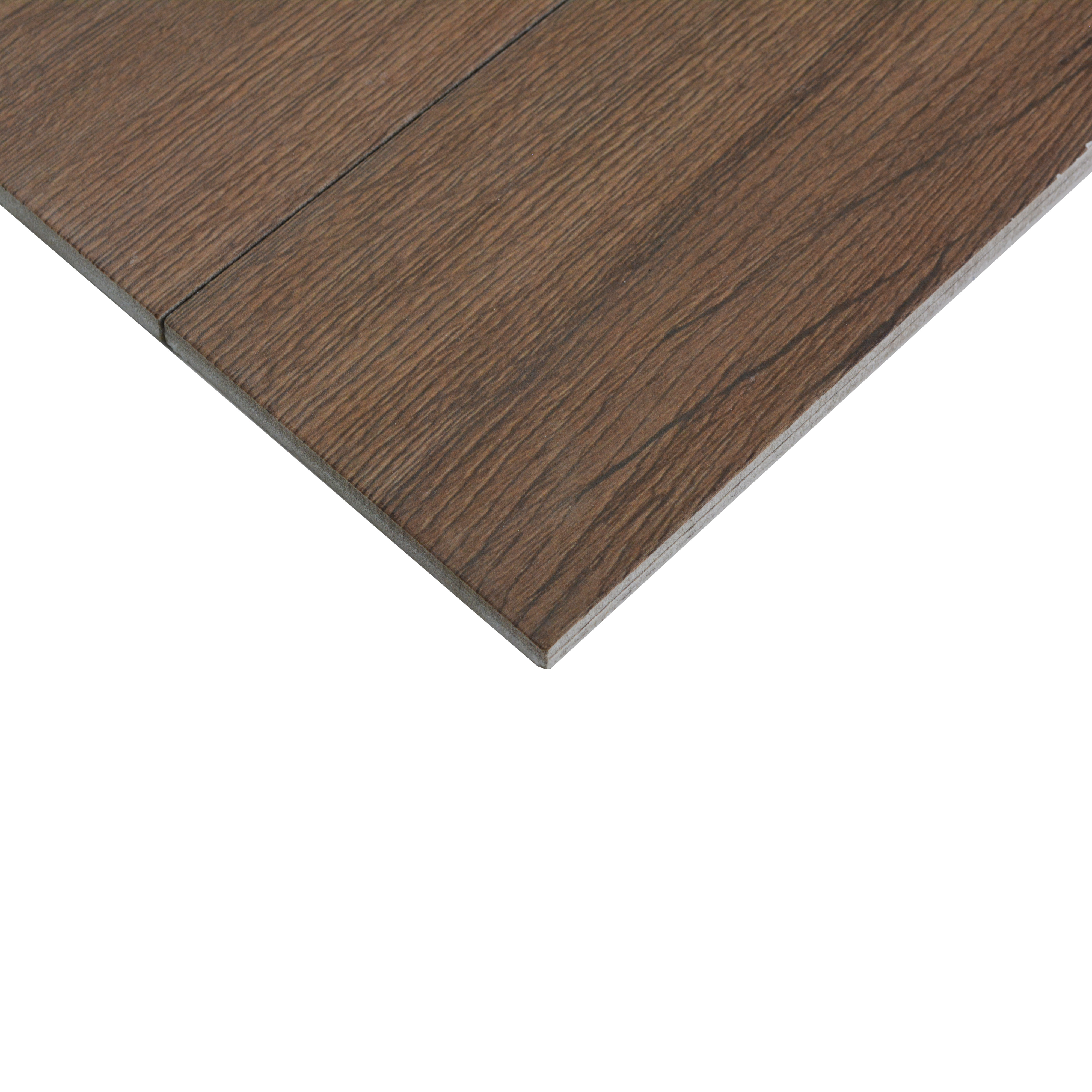 Subway Wooden Wall & Floor Tile TL 05233 H Edge Craft Thunder Tan Square Edge 20 x 4 inch Vitrified Matte Finish - 8 mm | Random Design | Suitable for Accent / Feature Walls, Bathroom, Kitchen Wall & Backsplashes
