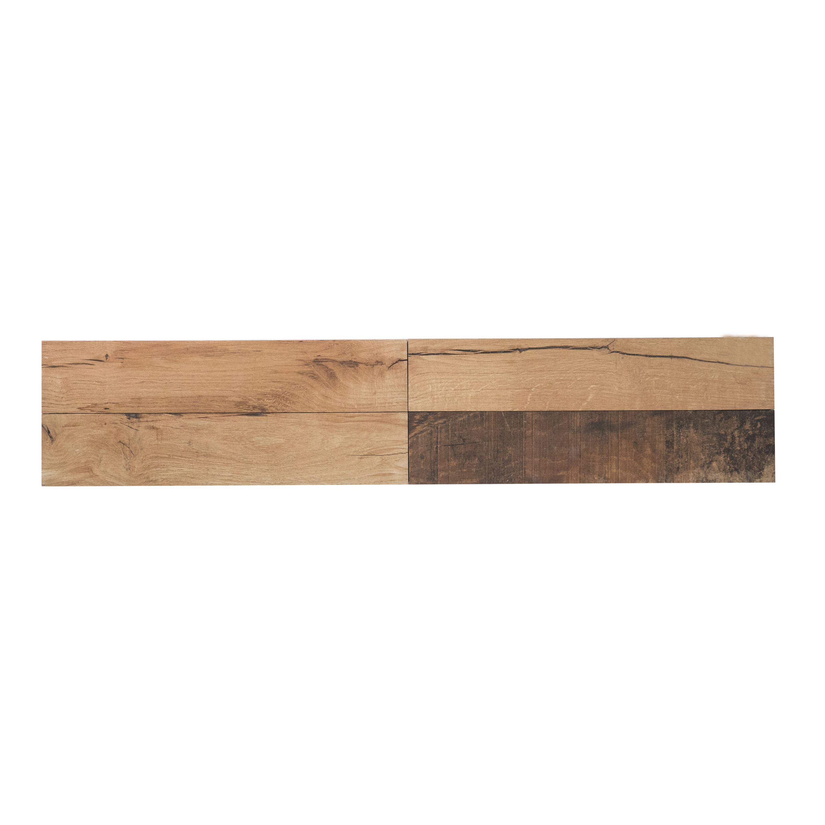 Subway Wooden Wall & Floor Tile TL 05233 J Edge Craft Driftwood Square Edge 20 x 4 inch Vitrified Matte Finish - 8 mm | 24 Random Faces | Suitable for Accent / Feature Walls, Bathroom, Kitchen Wall & Backsplashes