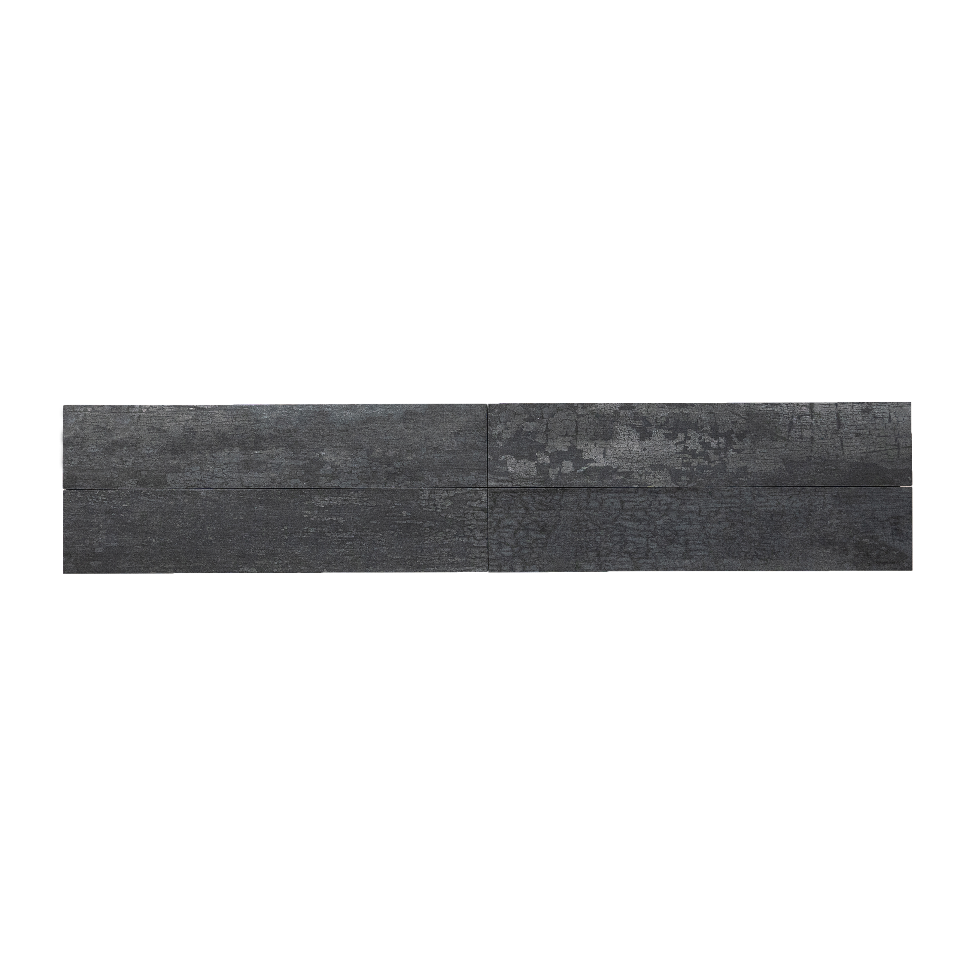 Subway Wooden Wall & Floor Tile TL 05233 L Edge Craft Nexa Black Square Edge 20 x 4 inch Vitrified Matte Finish - 8 mm | 48 Random Faces | Suitable for Accent / Feature Walls, Bathroom, Kitchen Wall & Backsplashes