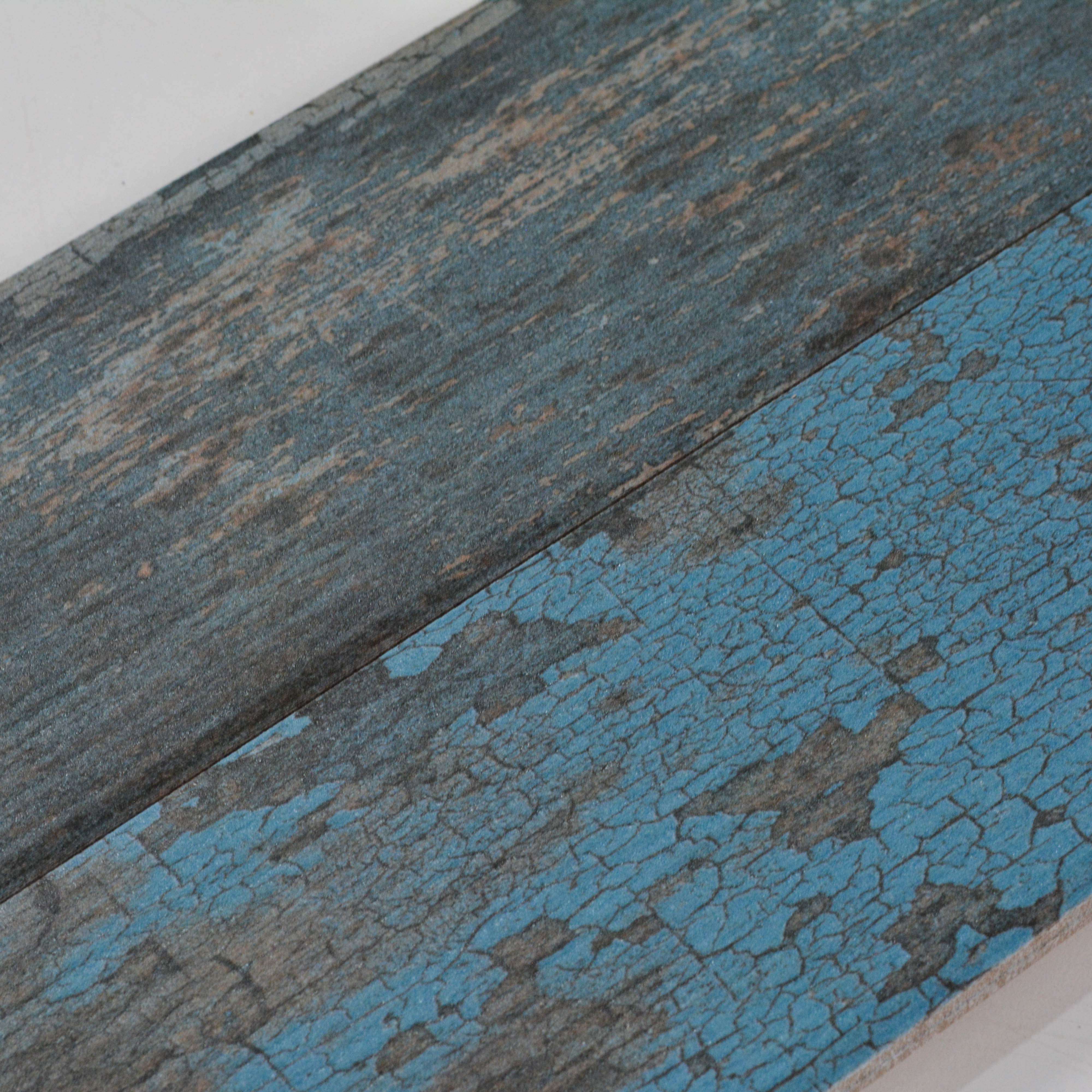 Subway Metallic Wall & Floor Tile TL 05233 Edge Craft Trench Turquoise Chevron Edge 18 x 3 inch (450x80 mm) Vitrified Matte Finish - 8 mm | 48 Random Faces | Suitable for Accent / Feature Walls, Bathroom, Kitchen Wall & Backsplashes