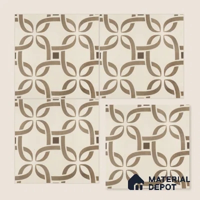 Moroccan Wall & Floor Tile TL 05286 Zellige Noir Brown Square Multi Colour 1 ft x 1 ft Porcelain Matte Finish - 9 mm | Suitable for Kitchen, Bathroom, Balcony | Please Expect a Slight Variation of Pattern