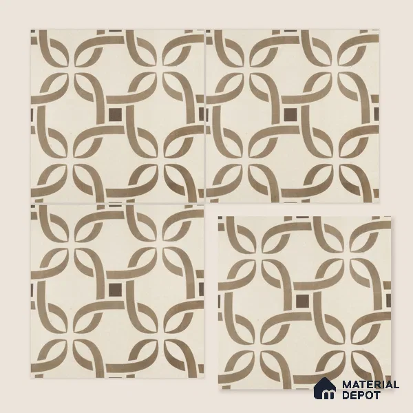 Moroccan Wall & Floor Tile TL 05286 Zellige Noir Brown Square Multi Colour 1 ft x 1 ft Porcelain Matte Finish - 9 mm | Suitable for Kitchen, Bathroom, Balcony | Please Expect a Slight Variation of Pattern
